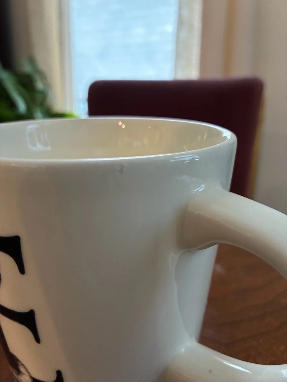 Williams Sonoma Rory Dobner - White Ceramic Mug - E for Elephant